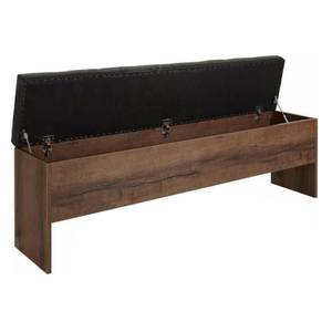 Banc coffre L185 cm chêne foncé RIVIERA Marron - Bois manufacturé - 185 x 56 x 37 cm