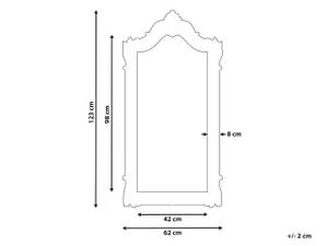 Miroir MABLY Marron - Bois massif - 62 x 123 x 8 cm