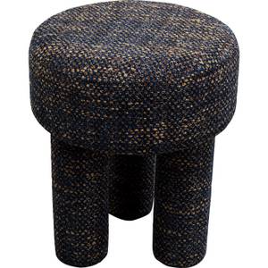 Tabouret Tripod bleu Bleu - Textile - 36 x 43 x 36 cm