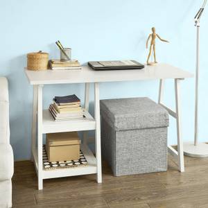 Bureau FWT16-W Blanc - Bois manufacturé - 112 x 76 x 50 cm