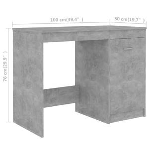 Schreibtisch 3002216 Grau - Holzwerkstoff - 140 x 76 x 50 cm