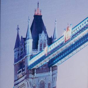 Paravent London Schwarz - Blau - Holzwerkstoff - Kunststoff - Textil - 132 x 179 x 2 cm
