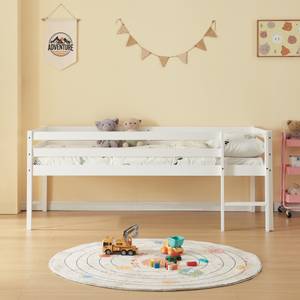 Kinderbett Siikalatva mit Matratze Weiß - Massivholz - Holzart/Dekor - 96 x 83 x 205 cm