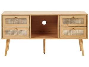 TV-Möbel PEROTE Braun - Gold - Rattan - 120 x 60 x 40 cm