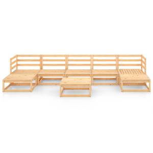 Garten-Lounge-Set (8-teilig) 3009737-1 Braun - Massivholz - Holzart/Dekor - 70 x 30 x 70 cm