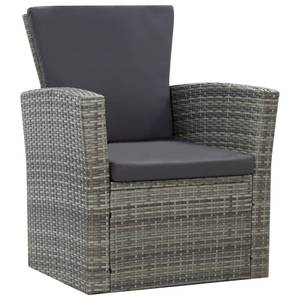 Garten-Sofagarnitur (4-teilig) 3012362-2 Grau - Metall - Rattan - 50 x 35 x 85 cm