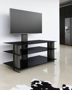 TV-Rack Subuso Schwarz - Hochglanz Schwarz - Höhe: 106 cm