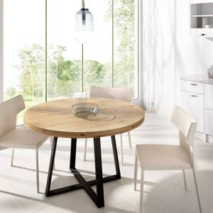 Table fixe Carone Chêne Nodi Marron - Bois manufacturé - 120 x 75 x 120 cm