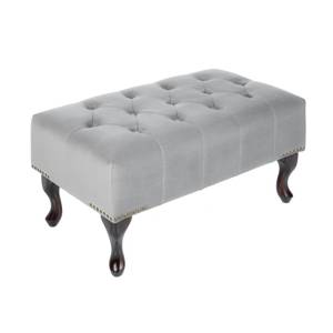 Fußhocker CHESTERFIELD Grau - Silber