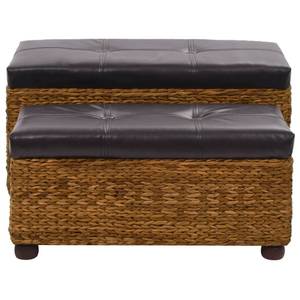 Banc de rangement 295902 (lot de 2) Noir - Marron