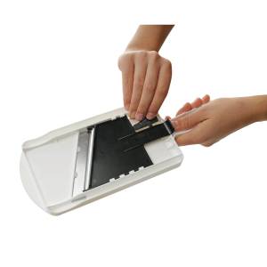 Mandoline professionnelle Blanc - Matière plastique - 12 x 32 x 4 cm