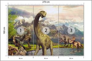 Fototapete DINOSAURIER Landschaft 3D 270 x 180 x 180 cm