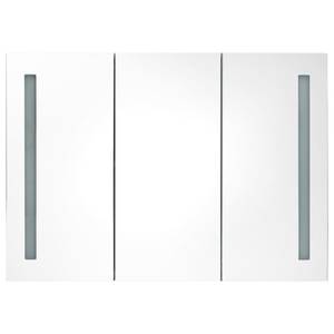 Badezimmerschrank 3007473 Glas Weiß - 89 x 62 x 14 cm