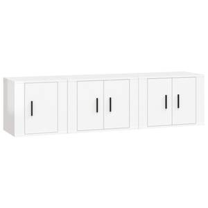 TV-Schrank 3er Set D384 Weiß - Holz teilmassiv - 35 x 40 x 57 cm