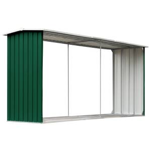 Abri de stockage de bois Vert - Métal - 330 x 153 x 330 cm