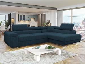 Ecksofa Torezio Cord Blau - Ecke davorstehend rechts