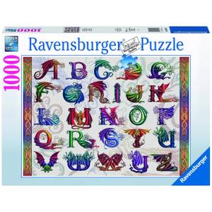 Puzzle Alphabet Drache 1000 Teile Papier - 28 x 6 x 38 cm