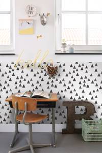 papier peint triangles graphiques 7291 Noir