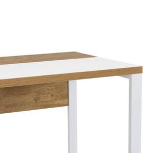 Eckschreibtisch Büromöbel Set SVEA Weiß - Holzwerkstoff - Metall - 140 x 77 x 140 cm