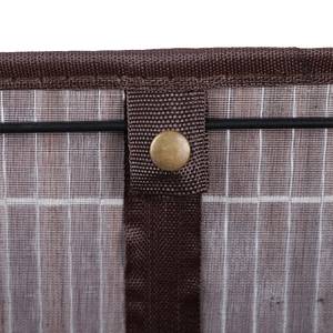 4x Paniers de rangement en bambou motifs Noir - Marron - Blanc crème