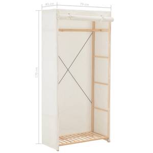 Armoire 297468 Blanc - Textile - Bois/Imitation - 40 x 40 x 79 cm