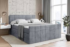 Boxspringbett MOETI-Z KING Hellgrau - Breite: 140 cm