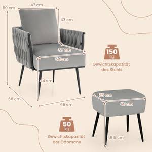 Ohrensessel TH32724 Grau