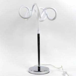 Lampe design à poser LED boucles - ARIES Gris - Matière plastique - 29 x 57 x 29 cm