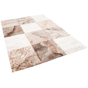 Designer Teppich Maui Karo Barock Beige - Braun - 140 x 200 cm