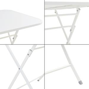 Table de jardin pliante Sande Blanc - 70 x 110 cm