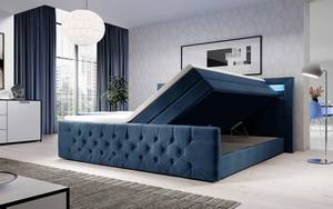 Boxspringbett Gloria Blau - Breite: 140 cm - H3