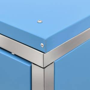 Mülltonnenbox 3010469-3 Blau - Metall - 78 x 113 x 207 cm