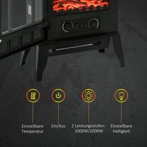 Elektrokamin 820-128 Braun - Metall - 23 x 57 x 39 cm