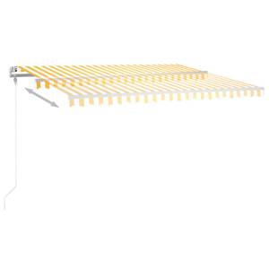 Auvent rétractable 3006542-3 Blanc - Jaune - 300 x 1 x 450 cm