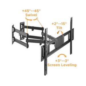 TV-Ständer LUMLPA63-466C Schwarz - Metall - 65 x 42 x 62 cm