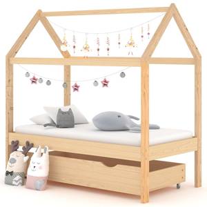 Cadre de lit pour enfants 77 x 146 cm - Marron