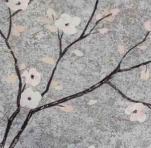 Kissenbezug grau-pink Floral Grau