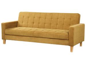 3-Sitzer Sofa VEHKOO Senfgelb - Eiche Hell - Gelb