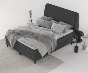 Premium Boxspringbett Lunaro Graphit - Breite: 211 cm