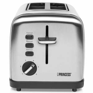 Toaster Grau - Metall - 18 x 19 x 38 cm