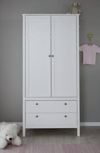 l' armoire Ory Blanc - En partie en bois massif - 91 x 192 x 51 cm