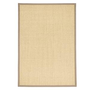 Sisalteppich Natura Klassisch Bordüre Cremeweiß - Taupe - 150 x 150 cm