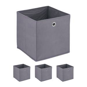 Cube de rangement coloré 30 x 30 cm (turquoise et gris)