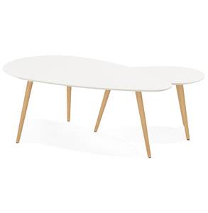 Table Basse TETRYS Blanc - Bois massif - 66 x 45 x 116 cm