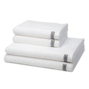 Smart set de serviettes 4 pièces Blanc