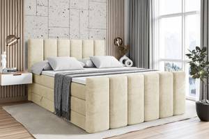 Boxspringbett BOXI1-Z KING Ecru - Breite: 200 cm