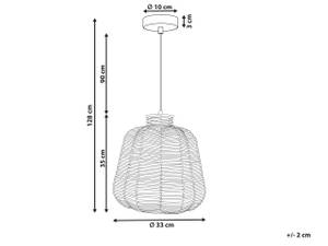 Lampe suspension RAMENA Beige - Bleu - Rotin - 33 x 128 x 33 cm