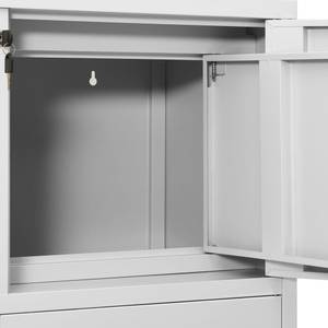 Büroschrank mit Pflanzkasten 3095268 Grau - Metall - 90 x 125 x 40 cm