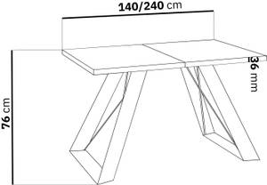 Esstisch Colter Beton Dekor - 140 x 80 cm