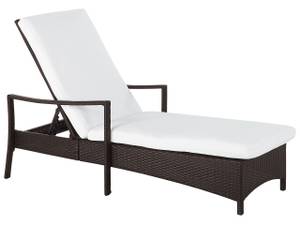 Chaise longue VASTO Marron - Marron foncé - Blanc